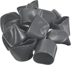 uxcell 20pcs Rubber End Caps 49mm ID Vinyl Round Tube Bolt Cap Cover Thread Protectors Dark Grey