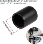 uxcell 20pcs Rubber End Caps 13mm ID Vinyl Round Tube Bolt Cap Cover Thread Protectors Black