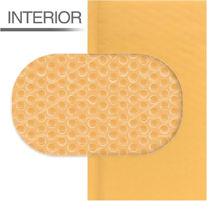 Secure Seal #000 4x8 Kraft Bubble Mailers Padded Shipping Envelopes (Pack of 500)