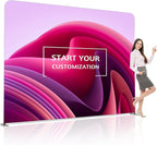 Customize Trade Show Display Holder Tension Fabric for Backdrop Frame and Banner Set - Double-Sided Printing 10×7.5 FT