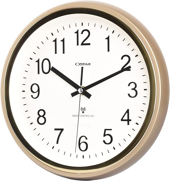 OSTAR Atomic Wall Clock, 11 Inch Round Battery Operated Clock