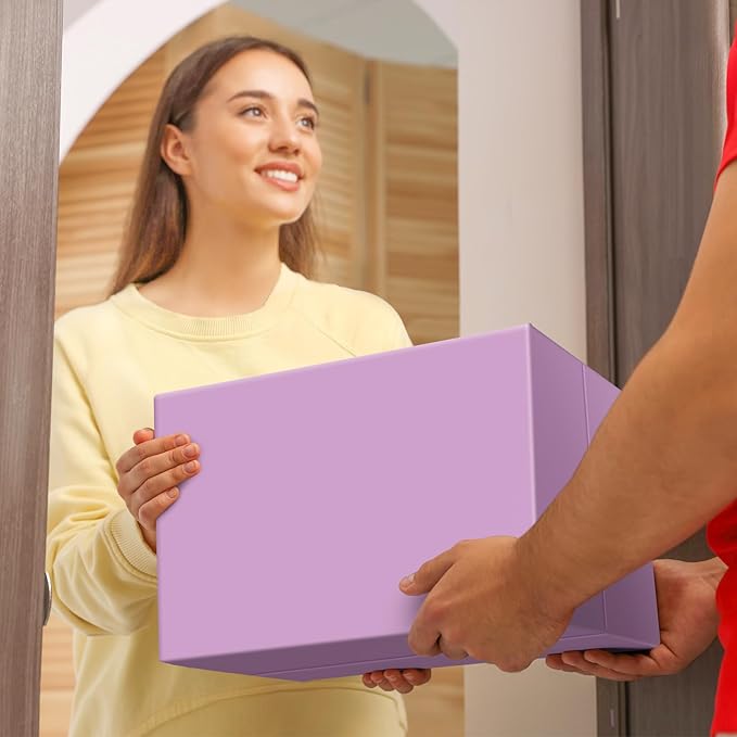 Fuxury Large Poly Mailers 19x24" 500 Pcs, Bulk Shipping Bags for Clothing, Strong Adhesive Shipping Envelopes for Small Business Suppliers,Waterproof Mailers Poly Bags Mailing Envelopes Light Purple