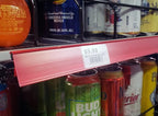 Price Tag Holder and Molding for Double Wire Cooler/Freezer Shelves | 30" Long | 1.25" High | 25 Pack | Red