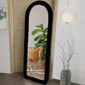 Fluffy Mirror Cover - 64"x21" Full Length Stretch Universal Ultra Soft Non-Slip Cover Warm Home Decor for Bedroom Cloakroom, Gift for Girls