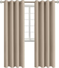 BGment Blackout Curtains - Grommet Thermal Insulated Room Darkening Bedroom and Living Room Curtains, Set of 2 Panels (55 x 96 Inch, Sand)