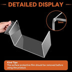 10 Pcs Large Acrylic Display Risers, 2 Sets Clear Risers Display Stands, 0.19" Thick Large Acrylic Risers for Display, Clear Rectangular Display Shelf for Showcase Cupcake Dessert Toys Perfume