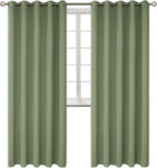 BGment Room Darkening Curtains 84 Inches Long - Grommet Thermal Insulated Drapes Window Treatment Curtains for Bedroom, 2 Panels, 70 x 84 Inch, Grass Green
