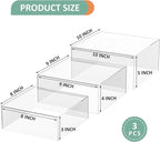 Acrylic Dessert Stand,Buffet Risers, Food Risers, Multi-Purpose Cake Stand for Parties, Weddings, Birthdays, Catering, Jewelry,Collectibles (Clear, 8"x9"x10")