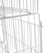 5 Tier Retail Display Rack, Rolling Storage Rack 5 Layers 18.9*17.72*55.12in Metal Display Shelf Fruit Vegetable Snack Basket Storage Supplies for Home Store Market (White, 48*45*140cm)