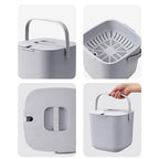 Tea Waste Bucket Dregs Trash Can Portable Sorting with Lid Handle 6.5L for Loose