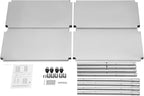 4-Tier Stainless Steel Shelf 31x18 Inch Heavy Duty Shelving Garage Storage Shelves Stainless Steel Shelves for Kitchen, Restaurant, Bar, Utility Room, Garage