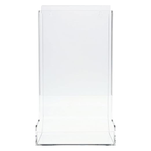 AHS Acrylic Glove Dispenser – Heavy-Duty Clear Holder for Gloves, Masks, Glasses, Shoe Covers, Hair Nets, Trash Bags & More | Freestanding Mount | 8.5"L x 7.2"W x 15.4"H | Pack of 1