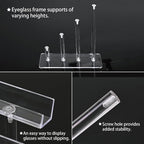 MOOCA 2 Pcs Set 4 Tier Premium Acrylic Eyeglasses Frame Stand, Sunglasses Rack, Sunglasses Stand Acrylic Eyeglasses Display, Eyewear Rack Holder, Glass Display, 9 in H