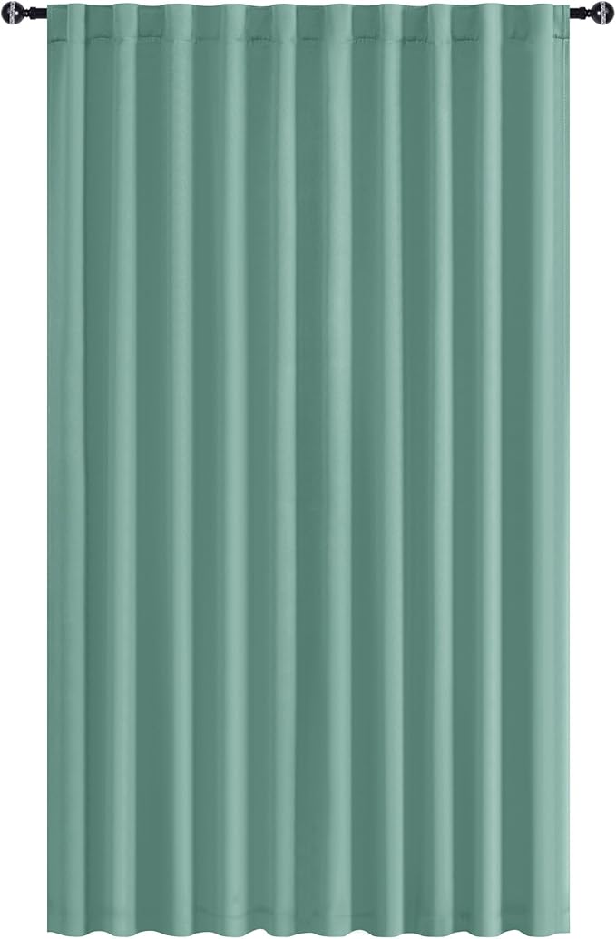 Hiasan Room Divider Curtains Patio Sliding Door Blackout Curtain Privacy Room Thermal Insulated Noise Reduction Panel with Back Tab & Rod Pocket for Bedroom Partition(80 x 84 Inches, Sage Green)