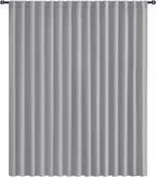 Hiasan Privacy Room Divider Patio Sliding Door Curtain Extra Wide Blackout Thermal Insulated Curtains with Back Tab & Rod Pocket for Bedroom Partition Living Room (120 x 96 Inches, Silver Grey)