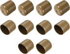 uxcell 10pcs Rubber End Caps 33mm(1 5/16") ID Vinyl Round End Cap Cover Screw Thread Protectors Light Brown