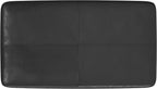 SIMPLIHOME Carlson Small Ottoman Bench - 27 inch Wide Upholstered Woven Fabric Rectangle Ottoman in Distressed Black, Mid Century Modern Bench for Bedroom or Living Room with Padded Seat