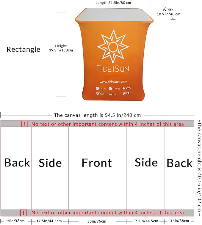 Customizable Foldable Promotion Retail Bar Table Pop Up Podium Tradeshow Podium,Hydraulic lift, Luminescent, Light box(Rectangle)