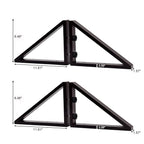 WELLAND Triangle Support Feet Set of 2 for 360 Degree Configurable Gate Collection, Solid Pine Wood, Easy to Install, 2 Pairs of Safety Fence Feet for Freestanding Pet Gates, Espresso (Only Feet)