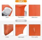 SEPARO 2 Pack 6 Ft Orange Table Cover Fitted Rectangular Tablecloth Stretchable Fabric Table Cloth 6 ft Wrinkle-Free for Party Tradeshows Banquet Weddings Cocktail