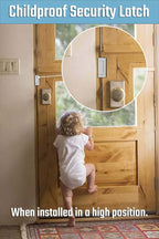 2PACK Home Security Door Reinforcement Lock Childproof, Add High Security to Home Prevent Unauthorized Entry, Aluminum Construction Finish, Frame Lock, Silver