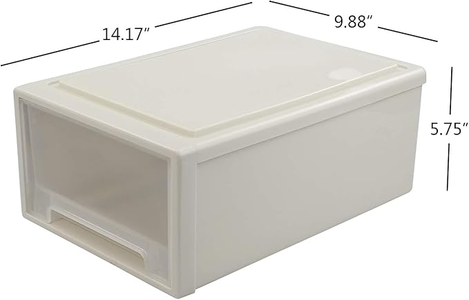 12 Quart Stacking Chest Storage Drawer Box Bin, Desktop Office Organizer, 1 Pack