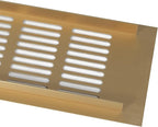 Vent Systems 15.75 x 3.15 Inch (Outer Size) Rectangular Door Vent - Gold Aluminum Vent Cover Toe Kick Vent Cover - HVAC for Home Cabinet Vent - Intake/Exhaust Door Return Air Vent