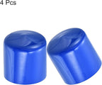 uxcell 10pcs Rubber End Caps 40mm(1 9/16") ID Vinyl Round End Cap Cover Screw Thread Protectors Blue