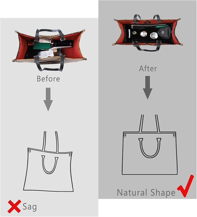 ZTUJO Purse Organizer Insert For Handbags, Silky Touching Bag Organizer Insert With Bottle Holder, Perfect for Speedy, Neverfull, Tote,ONTHEGO,Artsy,Handbag and More (Slender Large, Silky Black)