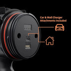 BUYSIGHT Rechargeable Spotlight Flashlight,Super high lumens Hand held Spotlight Waterproof Flashlight Hunting floodlight with red Filter (Graphite Black-COB)