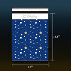 100 Count - 12 x 15.5 inch Poly Mailer Envelope Thank You Blue Polka Dot Mailing Shipping Bags-Self Seal