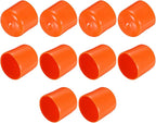 uxcell 10pcs Rubber End Caps 25mm(1") ID Vinyl Round End Cap Cover Screw Thread Protectors,Orange