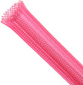 Braided Expandable Cable Sleeve, PET Wire Loom, Flexible Mesh Sleeving Cord Management for TV, Computer, Home Theater, Automotive, Protect Cat from Chewing Cords (Pink, 1/4" x 25ft)