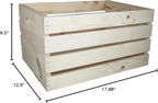 Wilson Large Wooden Pine Crate for Storage and Decoration at Home, Office, Kitchen, Bedroom, and Retail (12.5"x9.625"x17.875")(1) SINGLE CRATE