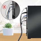 20Ft XHF 1/2" Spiral Cable Wrap 12mm(Wrapping Range:9mm-65mm) Cord for Computer Electrical Wire Organizer Sleeve Hose RoHS Black