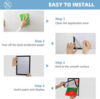 Magnetic Sign Holder 8.5 x 11-5Pcs Magnetic Frames for Refrigerator Double Sided Reusable Adhesive Frames for Walls Door Window Picture Photo Document Paper Poster Magnetic Display Frame