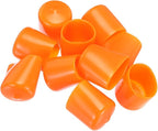 uxcell 10pcs Rubber End Caps 22mm(7/8") ID Vinyl Round End Cap Cover Screw Thread Protectors,Orange