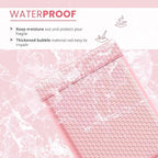 Light Pink 10x13 Inch Poly Bubble Mailers |Self Seal Padded Envelopes for Thick books | Cushioned Bubble Mailer | Usable Size 9.5x13 Inch | Waterproof Lightweight Mailing Shipping Bags | 100 Pack Bulk