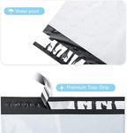 Fuxury 100 Pcs 12x15.5" Poly Mailers,Heavy Duty Shipping Bags for Clothing,Self Seal Plastic Mailing Envelopes for Books Packaging Postal Return Business,White