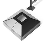 1.0"x1.0"（Actual: 1.0"x1.0"） Deck Post Base Cover Decorative Post Base Trim Skirt Black Aluminum 8Pack