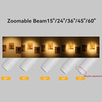 5Color LED Track Lighting Kit 4 Lights Dimmable 48W Track Light,Zoomable15°/24°/36°/45°/60°-2700K/3000K/3500K4000K/5000K,Track Lighting for Accent Task Kitchen,Lumen 4800 (White)