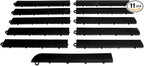 Big Floors Male Transition Edge Kit, Durable Interlocking Modular Garage Floor Edging, Compatible with RaceDeck, GarageTrac and GarageDeck Products, (11 Piece), Black