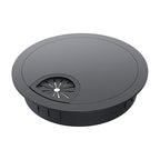 Desk Grommet 2 Inch 50mm, Zinc Alloy Computer Desk Wire Hole Cover, Office Desktop Cord Cable Hole Metal Ring, Black