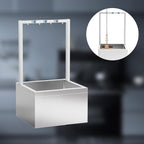 TONGMO Stainless Steel Floor Mop Sink, Mop sink with Cleaning Tool Rack (23.6" x 23.6" x 13")