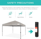 Best Choice Products 10x10ft 1-Person Setup Pop Up Canopy Tent Instant Portable Shelter w/ 1-Button Push, Case, 4 Weight Bags - Light Gray