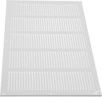 Repa Market Air Vent Cover 20x12 Inch (Outer Dimensions) White Galvanized Steel Louvered Grill Cover with Mesh Screen/Wall or Ceiling Vent/HVAC Register for Indoor and Outdoor Ventilation
