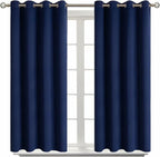 BGment Blackout Curtains for Living Room - Grommet Thermal Insulated Room Darkening Curtains for Bedroom, Set of 2 Panels (52 x 54 Inch, Navy Blue)