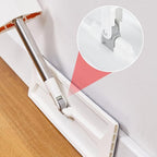 Microfiber Floormop – 49.6x14.1x4.3in Flat Wet Dry Dustmop, Sellf-Wringer Stainless Steel Handlemop | Reusable Machine Washablemop Pads, Easy Household Cleaning Tool for Home Offices