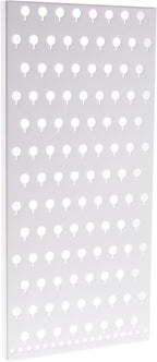 Angelynn's Wall Mounted Earring Holder Organizer Display for Small and Medium Women Post Stud Dangle Pierced Earrings, Hanging Closet Jewelry Storage Rack, Michelle White 9" x19 3/4"