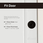 Door Hole Cover Plate Black, 2-5/8" Diameter Solid Steel, Hole Filler Plate - 1 Pack
